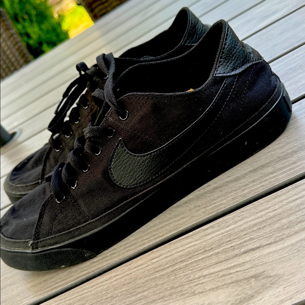 Nike Court Legacy Black Canvas Men's Shoes